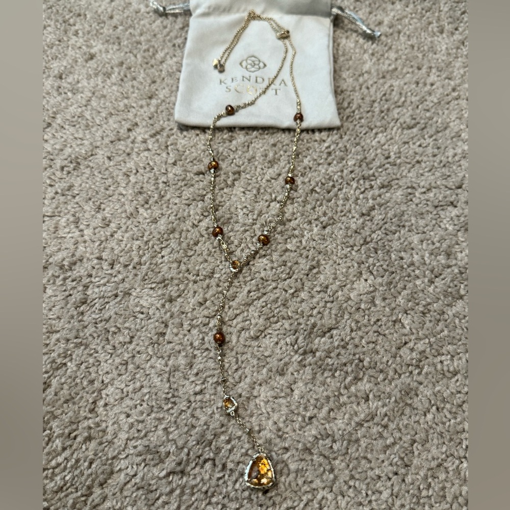 Teardrop Two Tone Topaz Kendra Scott Necklace
